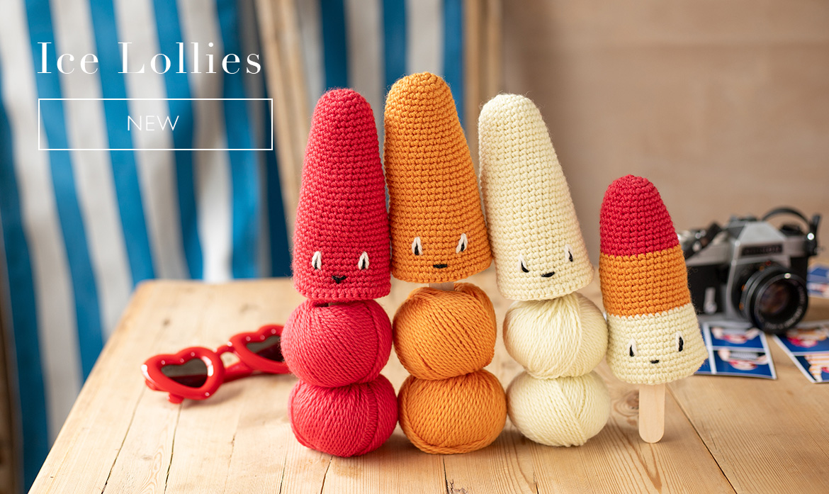 Ice Lollies crochet pattern summer food toft